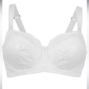 NWT Cake Lingerie White Chocolate Flexible Wire Cotton Balcony Nursing Bra